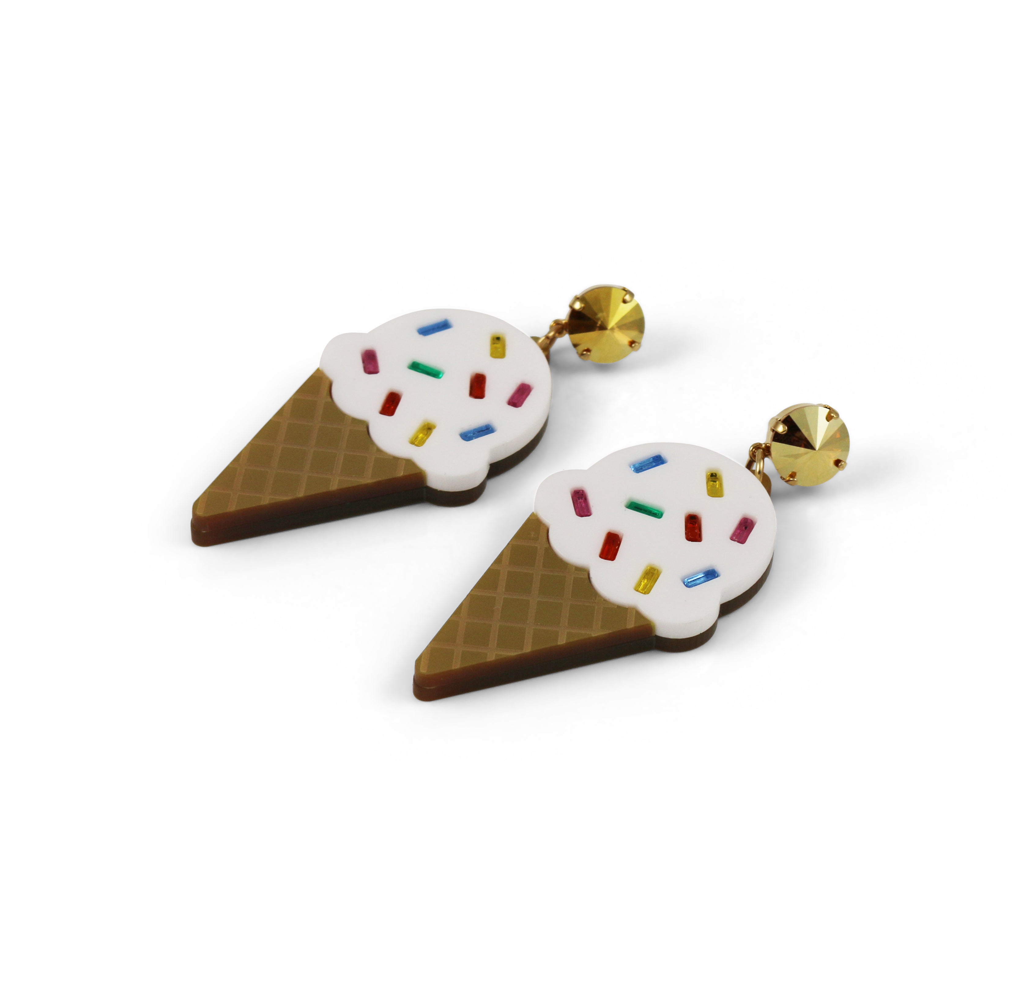 Spring Inspired Triple Scoop Ice Cream Dangle Earrings - Jillicious