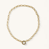 Jennifer Loiselle Belcher Chain Gold Vermeil Stacker Charm Necklace