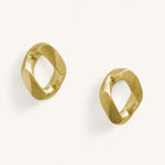 Jennifer Loiselle curb chain stud earrings in gold vermeil