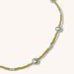 Jennifer Loiselle Japanese glass seed bead necklace with pearls