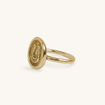 Jennifer Loiselle lucky horseshoe handmade ring in recycled silver and gold vermeil