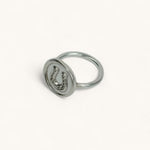 Jennifer Loiselle lucky horseshoe handmade ring in recycled silver and gold vermeil