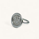 Jennifer Loiselle recycled Silver Sad Face Ring
