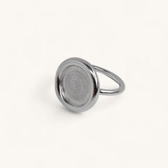 Jennifer Loiselle frame ring in recycled silver